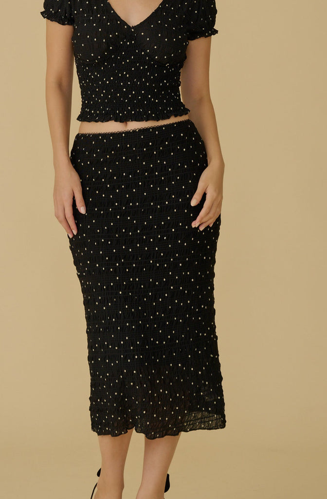Love birds elastic polka dots set