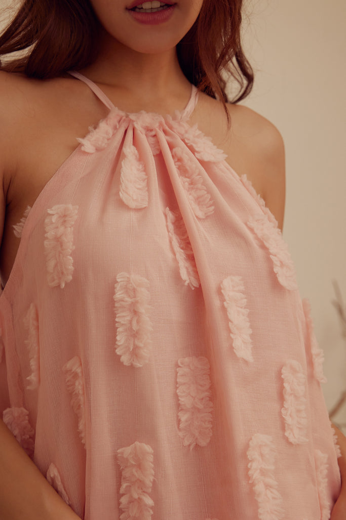 Tutu mini dress with belt in Pink