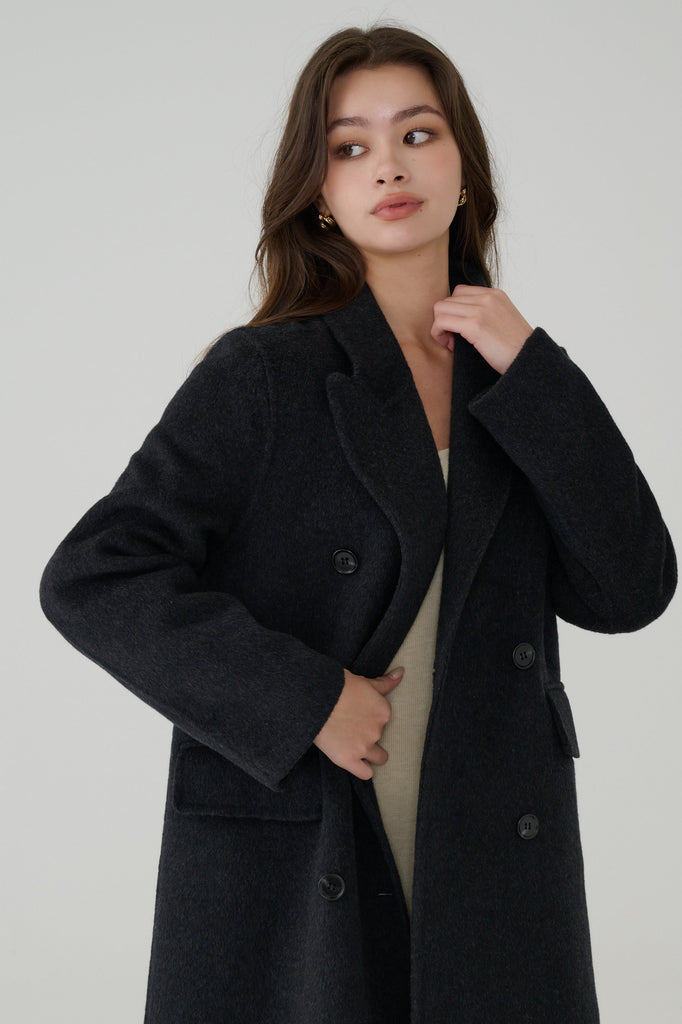 Black Heritage Wool Coat