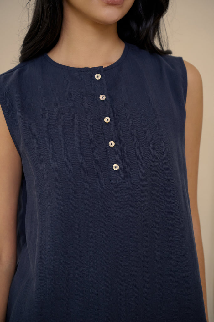 Confidence in you linen set in blue