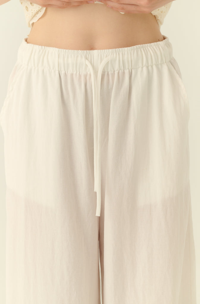 Chantal drawstring linen pants