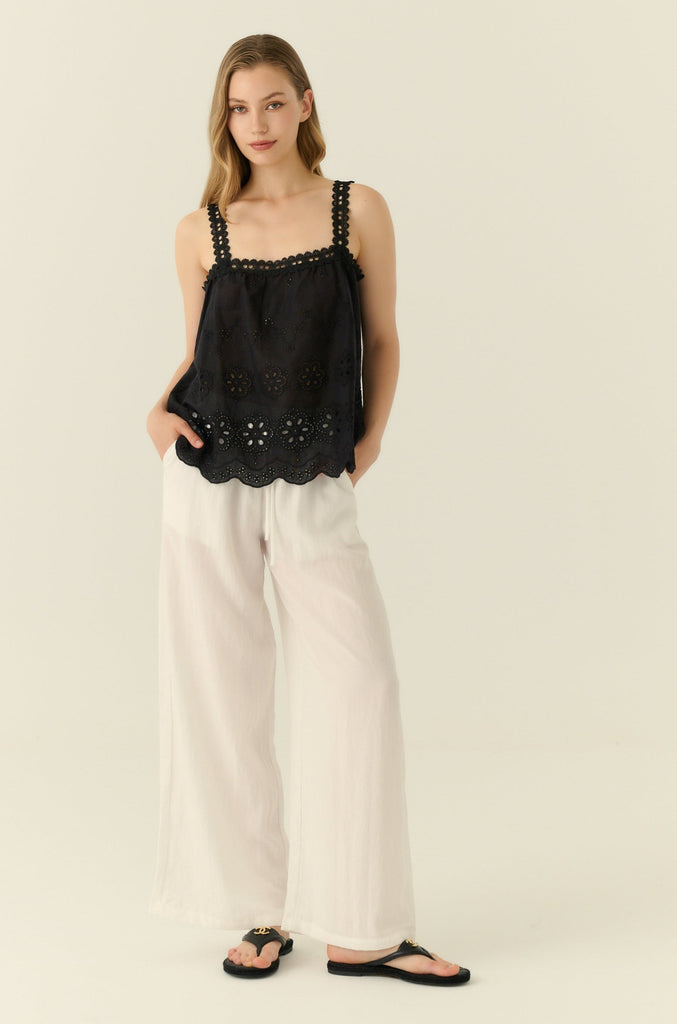 Chantal drawstring linen pants