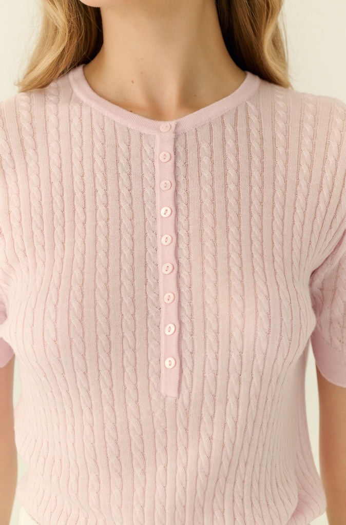 Amélie cable knit top
