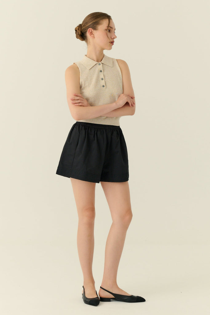 Golden hour knit top in beige