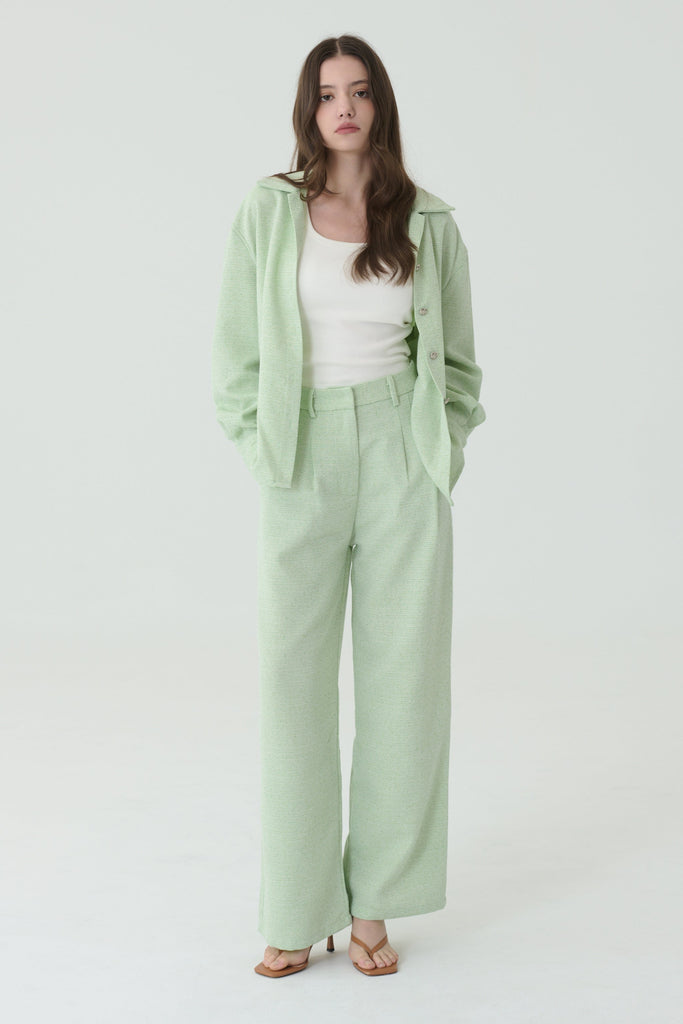 Mint cream clould pant in green