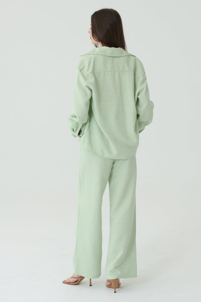 Mint cream clould pant in green