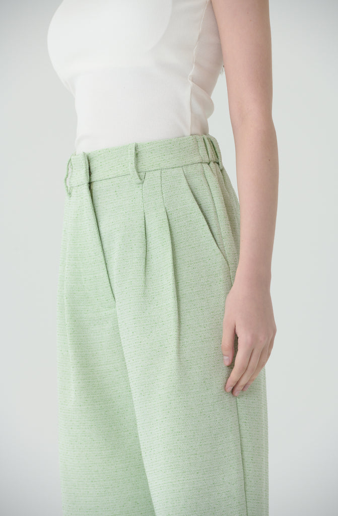 Mint cream clould pant in green