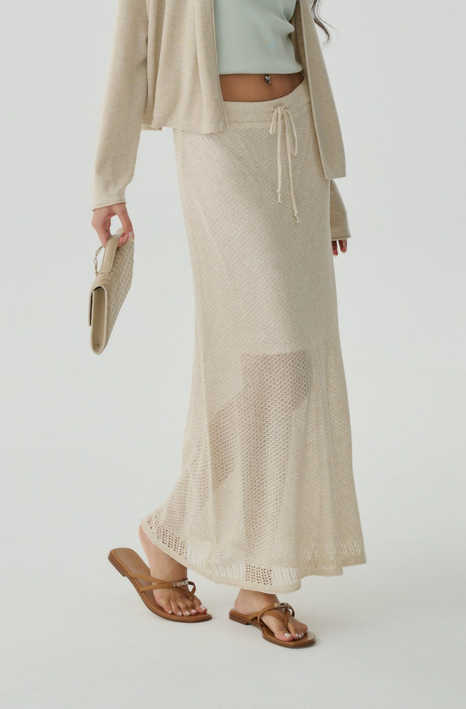 Vacation mode knit skirt