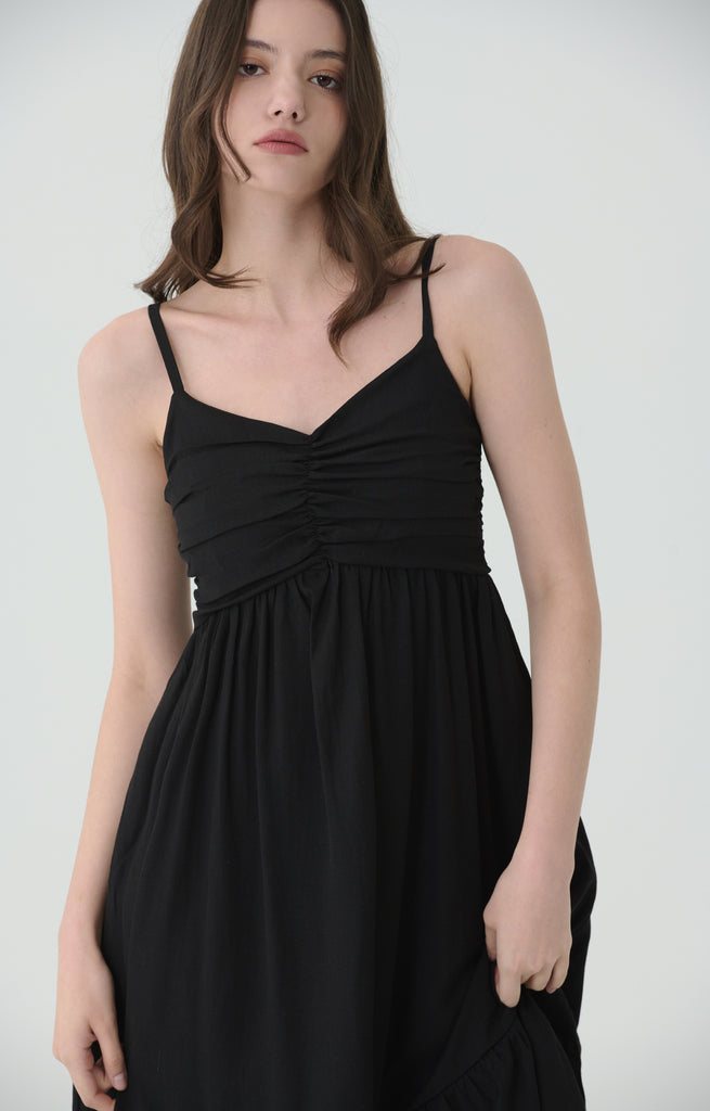 Bare layer dress in black