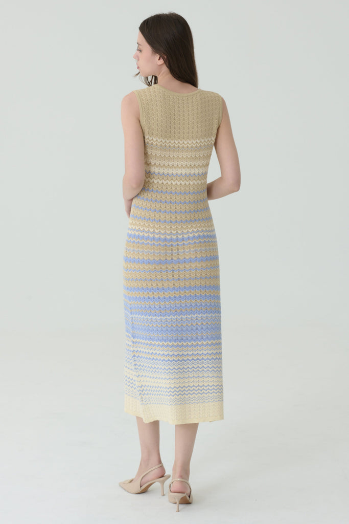 Mermaid fairytail stripes knit dress