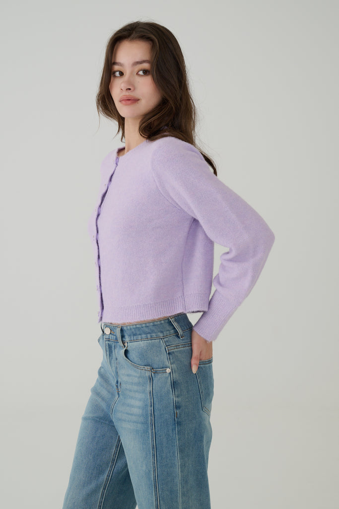 6% Wool Blend Two Ways Button Down Cardigan