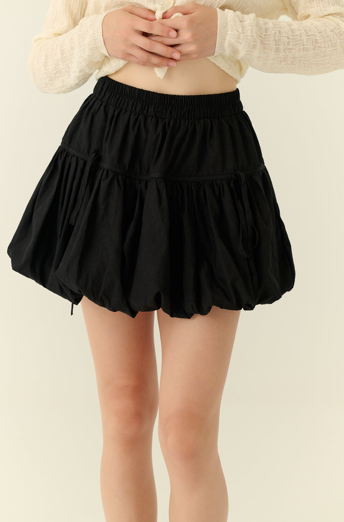 Sunnyvale bubble skort in black