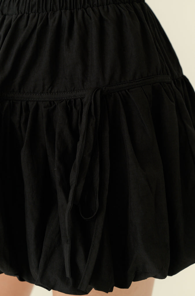 Sunnyvale bubble skort in black
