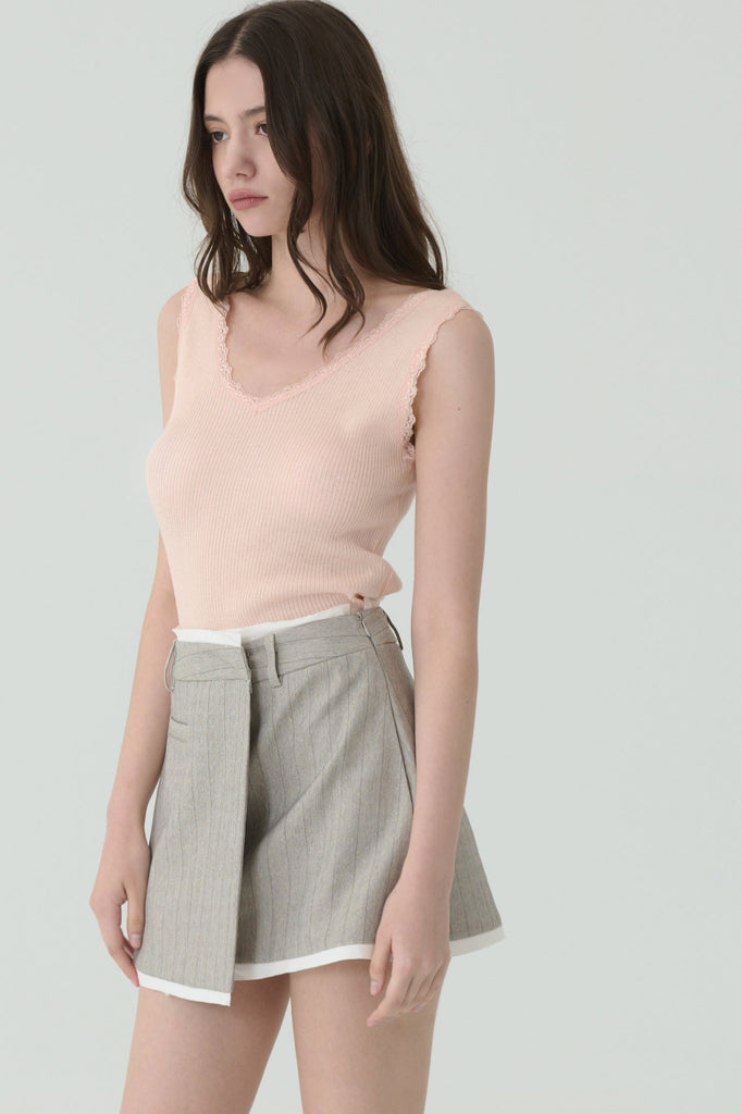 Effortless cut skirt in light grey