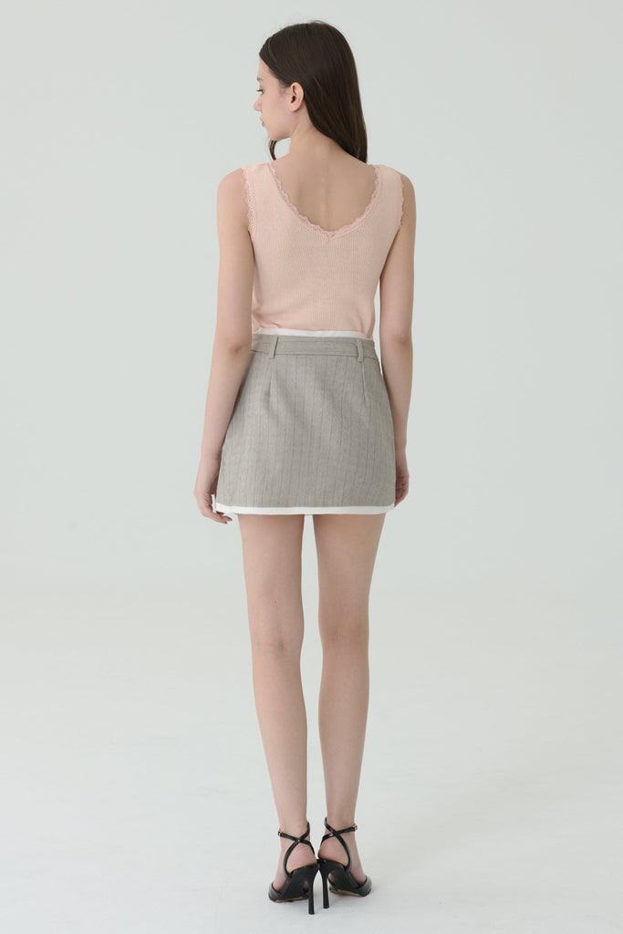 Effortless cut skirt in light grey