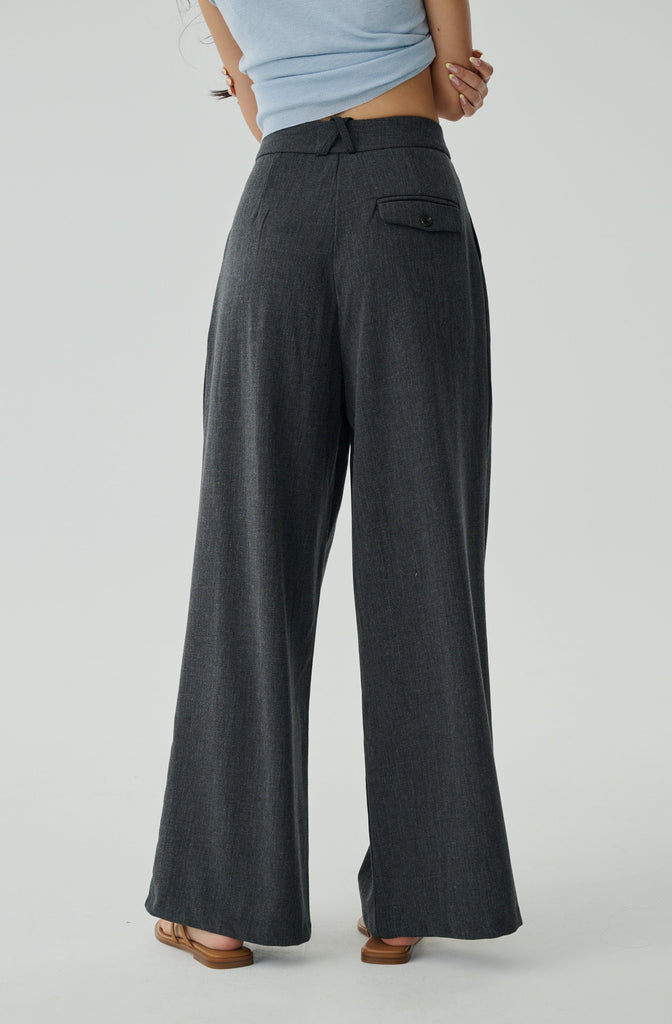 Cannes wide leg pants in grey