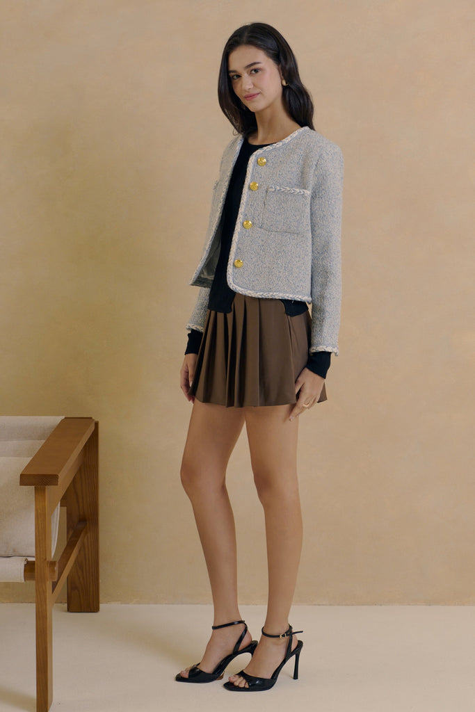 Cloud blue tweed jacket