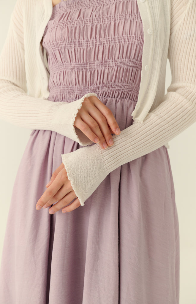 Pretty babe cooling knit cardigan in white