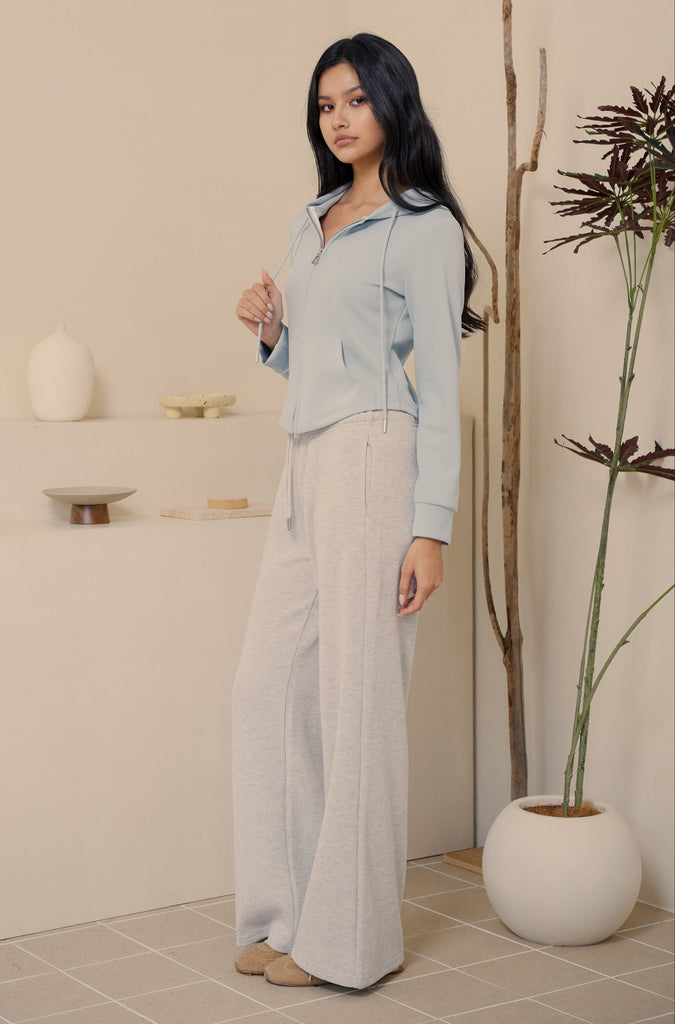 Baby blue zipper hoodie