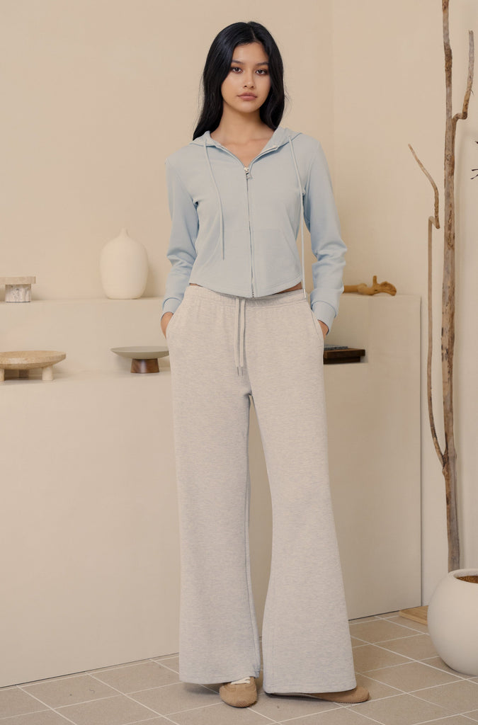 Baby blue zipper hoodie