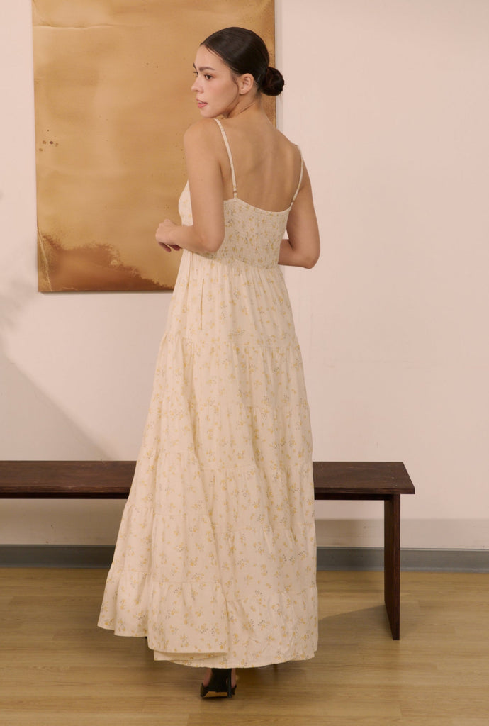 Summer Garden Linen dress in floral