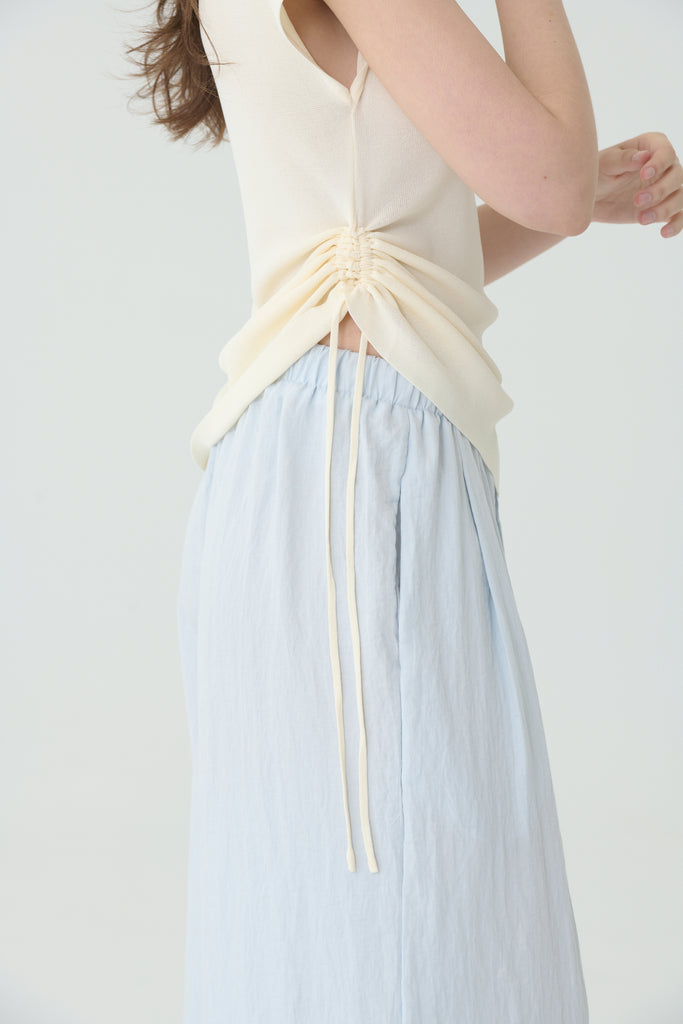 Cloud knit t-shirt in beige