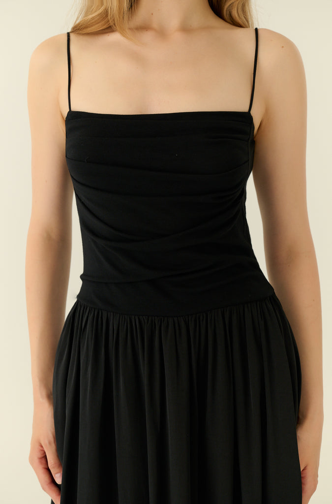 The essential midi dress in black