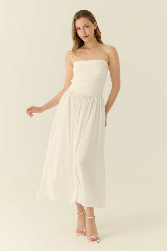The essential midi dress in white