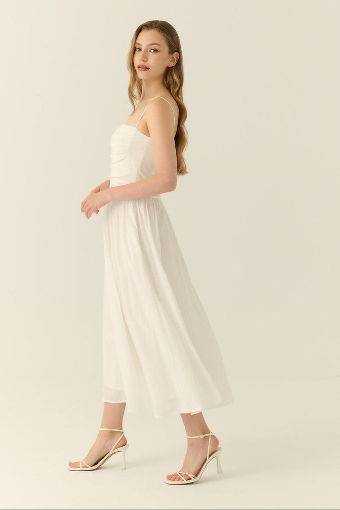 The essential midi dress in white
