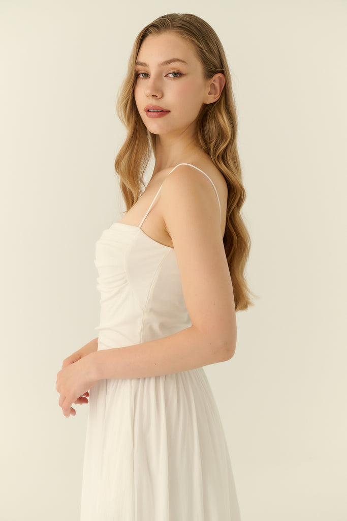 The essential midi dress in white