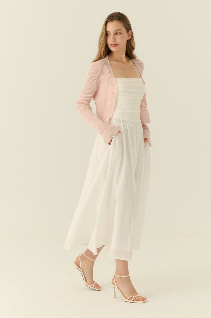 Pretty babe cooling knit cardigan in pink