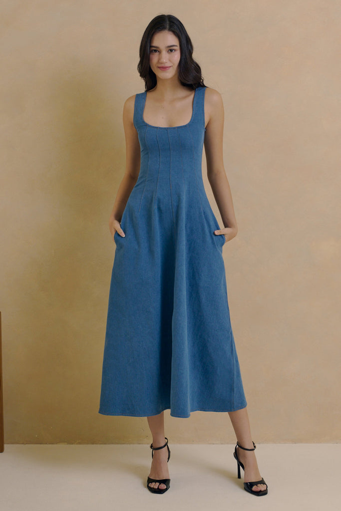 Go picnic with me sleeveless midi dress