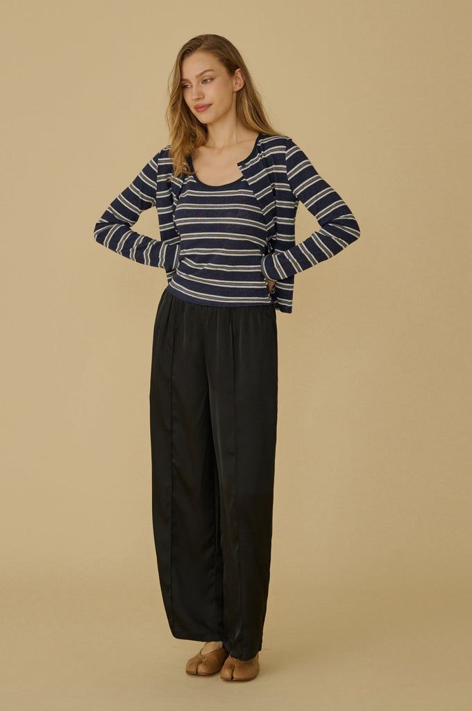 Vintage market silky pants in black