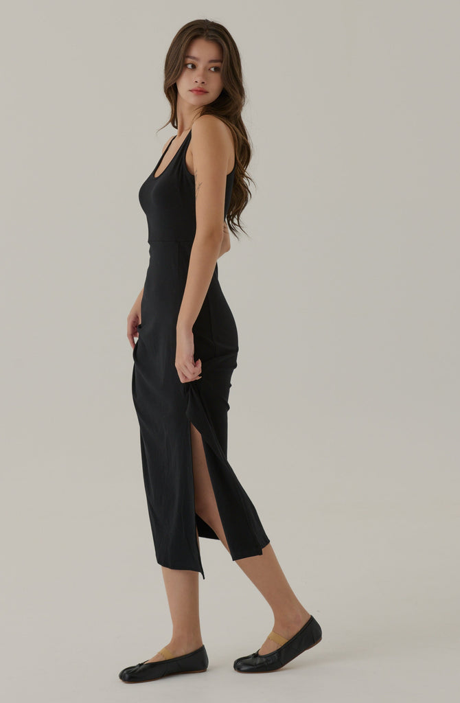 Attractive smile midi bra dress