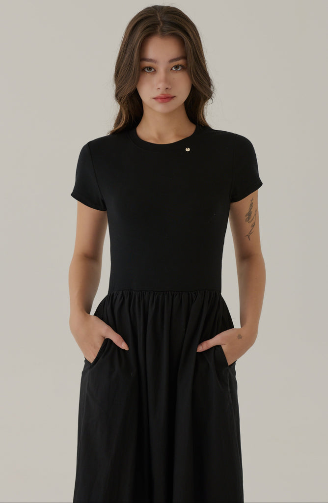 Take it further elastic dress in black