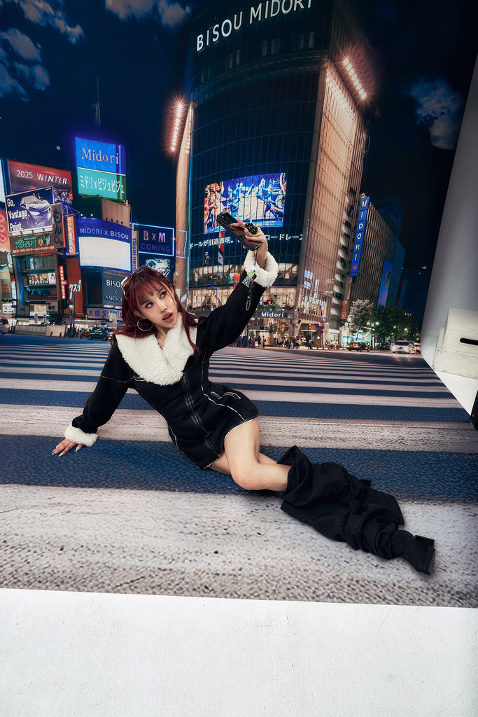 Midori x BisouBisou Street Doll Shearling Coat