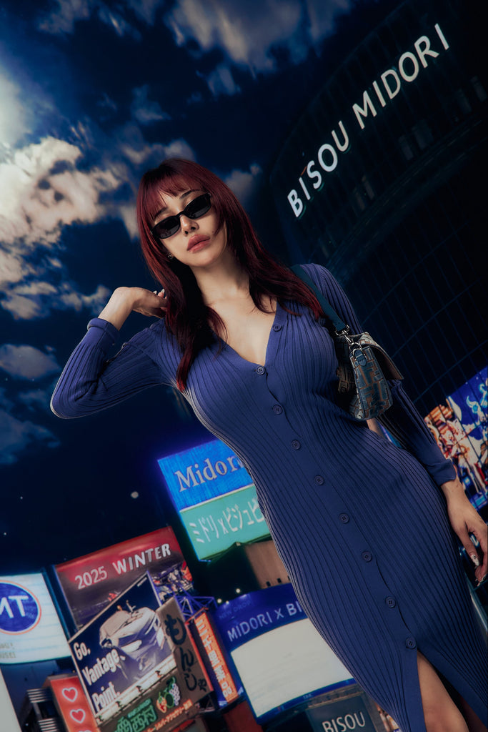Midori x BisouBisou Midnight In Tokyo Knitted Dress