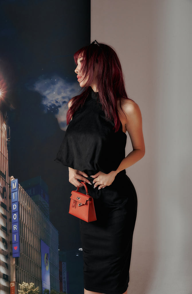 Midori x BisouBisou Cute But Savage Suede Halter Top