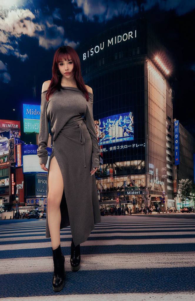 Midori x BisouBisou Obsession Wrap Knit Skirt