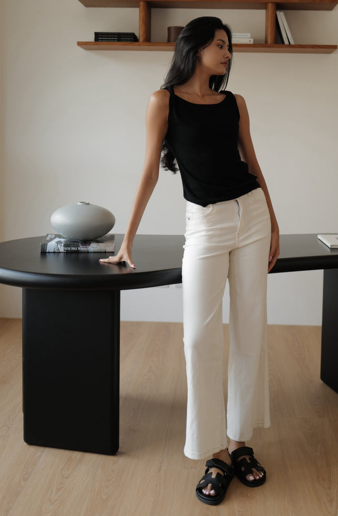 Midnight whisper knit top in black / pink / beige / grey