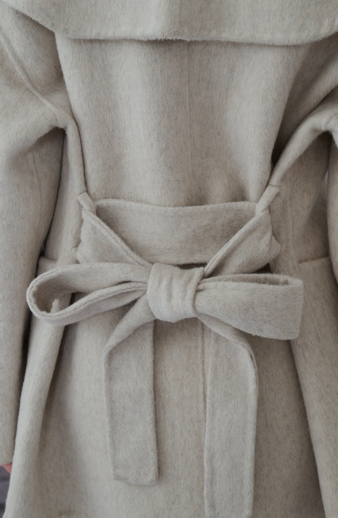 Palace Wool Coat in Beige/Dark Grey/Grey