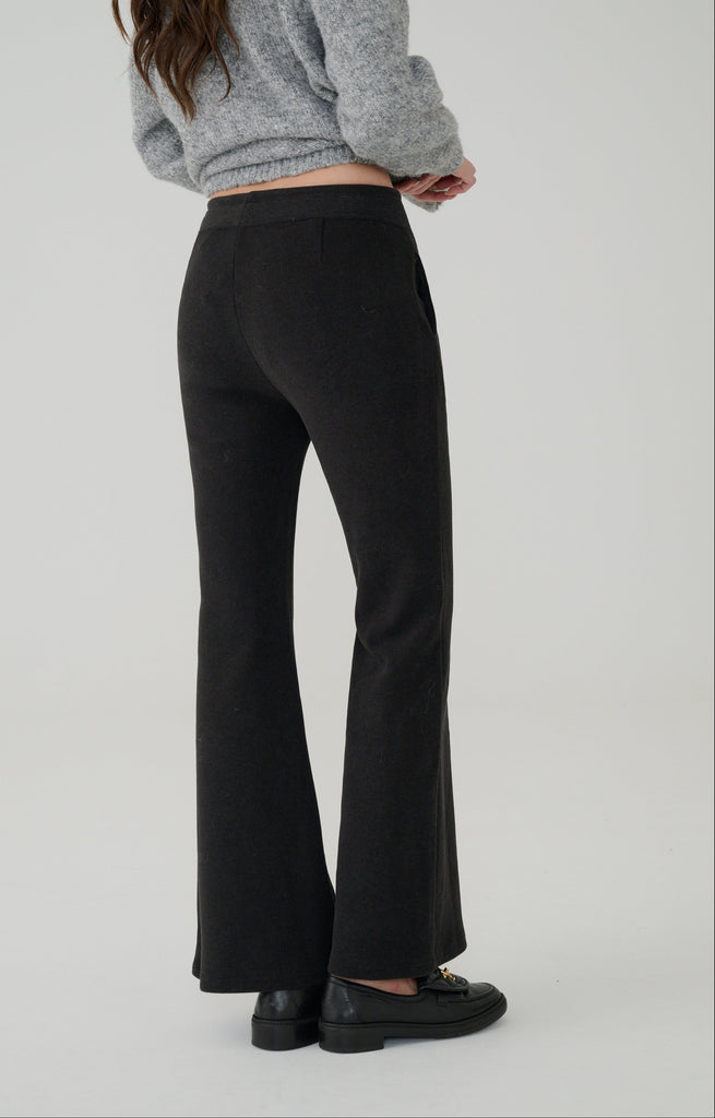 Wool blend flared pants in Black