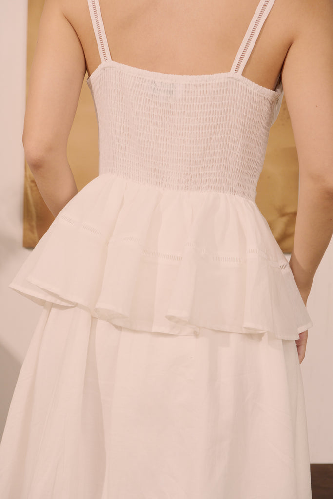 Take me on a date maxi dress in white