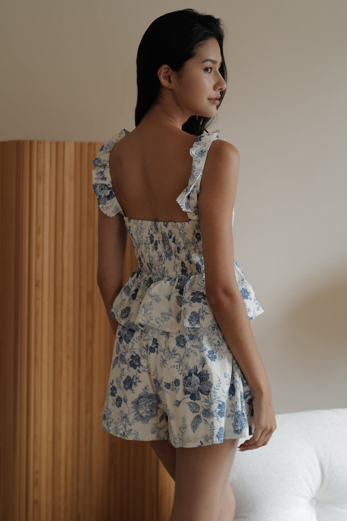 Best day ever top & short in set (floral/yellow)