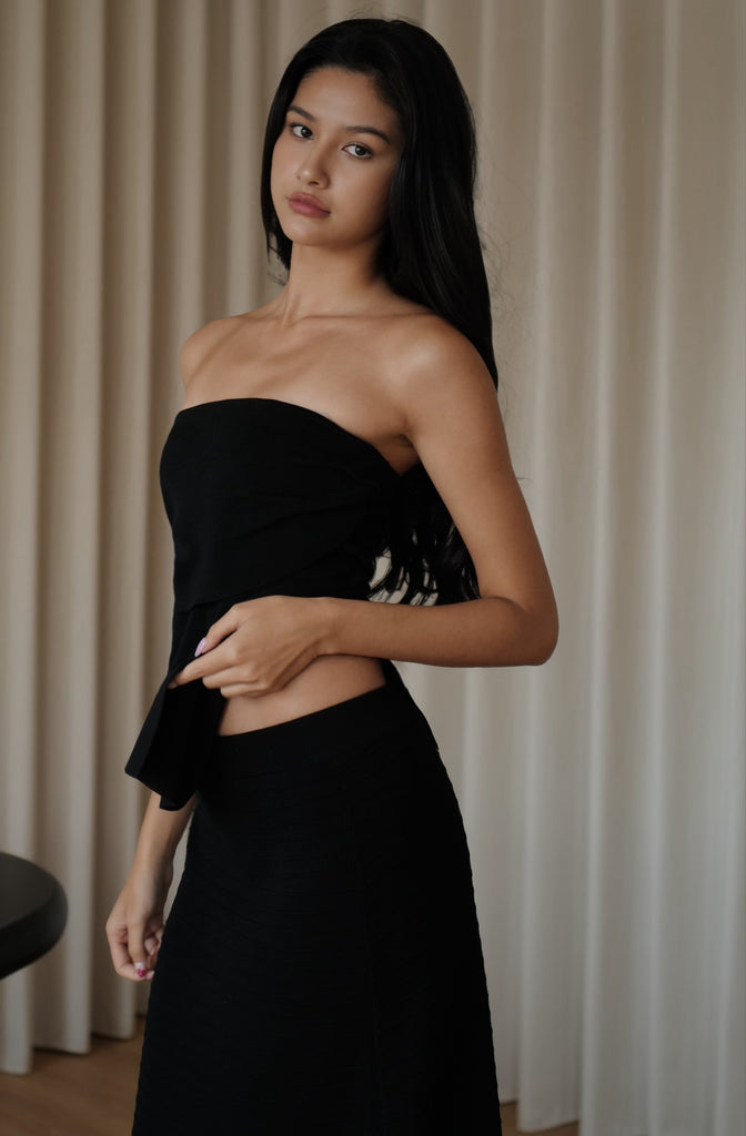 All the way knit Top in black