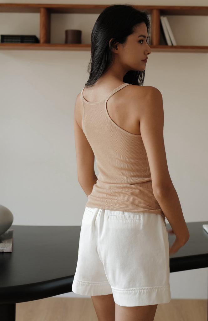 Soft line y-back tank in nude