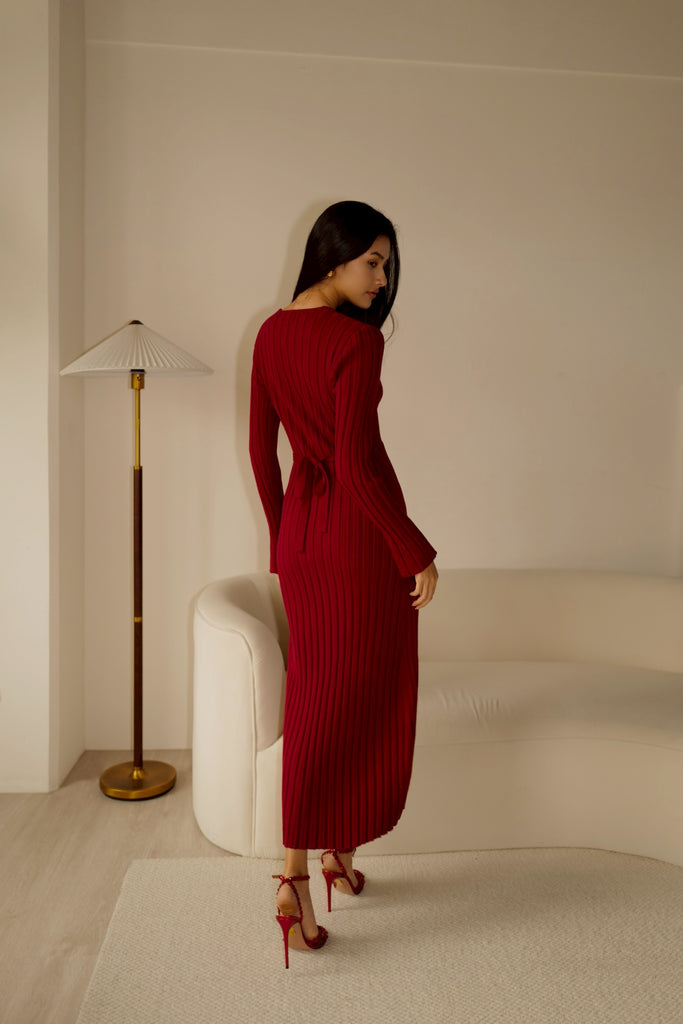 My natural beauty maxi knit dress