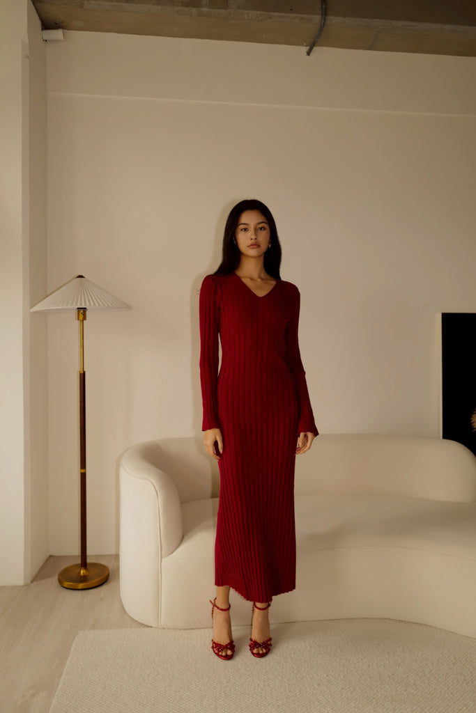 My natural beauty maxi knit dress