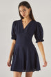 Glorious glam lace dress in navy blue