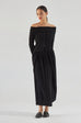 Never easy high waisted knit skirt in black
